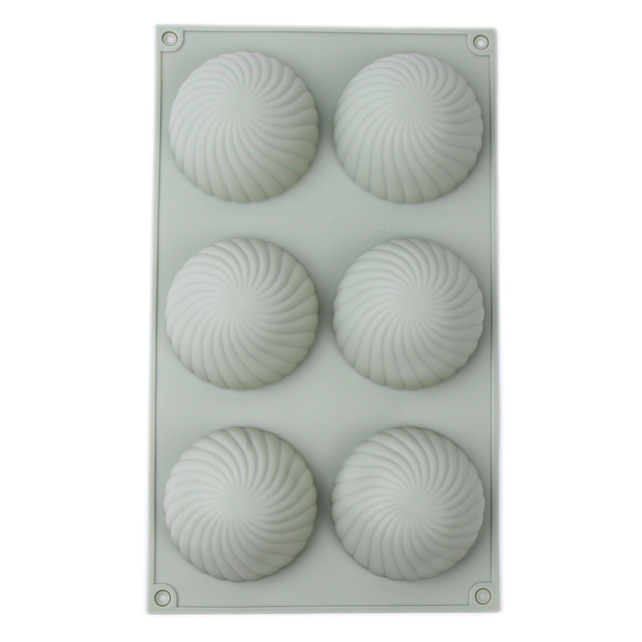 Форма для выпечки силиконовая прямоугольная 6 Зефирок 30x17 см Серый (2356744402)