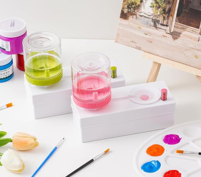 Ополаскиватель кистей с кнопкой слива - фото 2 Ополаскиватель кистей с кнопкой слива - фото 2