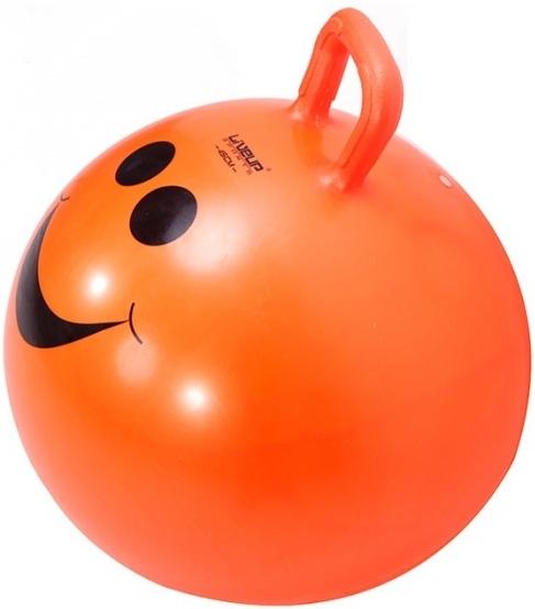 Фітбол з ручкою дитячий LiveUp HOPPING BALL Помаранчевий (LS3220) - фото 2