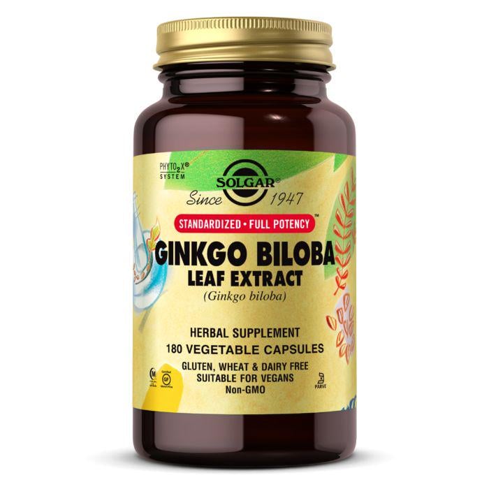 Натуральна добавка Solgar SFP Ginkgo Biloba Leaf Extract 180 вегакапс. (6022)