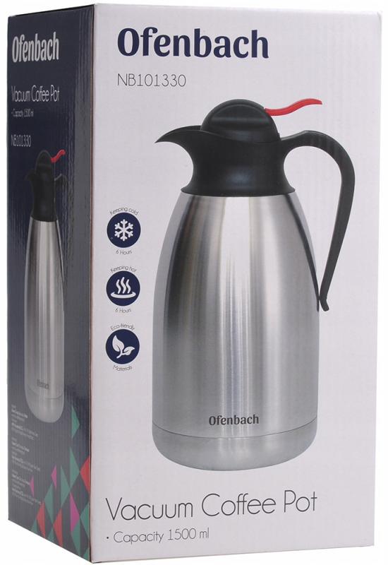 Термос Ofenbach з вакуумною сталевою колбою 1500 мл - фото 5 Термос Ofenbach з вакуумною сталевою колбою 1500 мл - фото 5