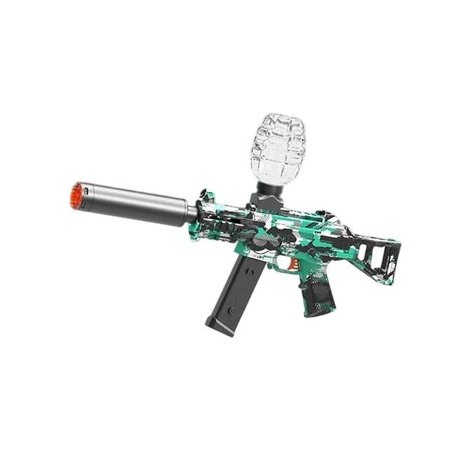 Автомат встроенный аккумулятор/стреляет орбизами/глушитель с подсветкой/магазин Green (162108)
