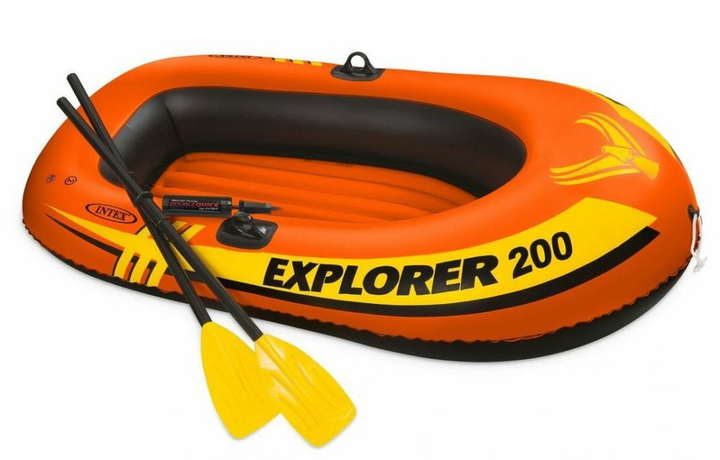 Човен надувний Intex Explorer 200 двомісний з веслами/насосом 185x94x41 см (58331) - фото 2 Човен надувний Intex Explorer 200 двомісний з веслами/насосом 185x94x41 см (58331) - фото 2