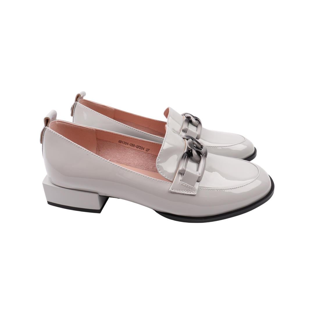 Туфли женские Brocoly из лаковой кожи р. 37 Серый (329-21/22DTC)