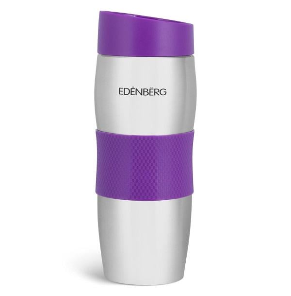 Термокружка Edenberg EB-621 с двойной стенкой и силиконовым держателем 380 мл (EB-621-2)