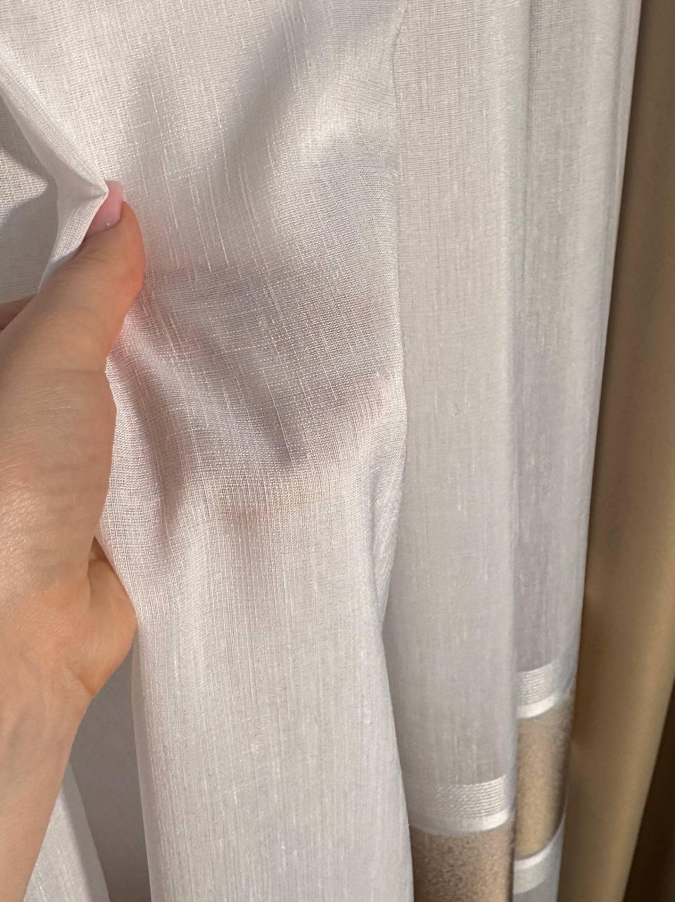 Тюль с горизонтальными полосами 500х300 см - фото 4