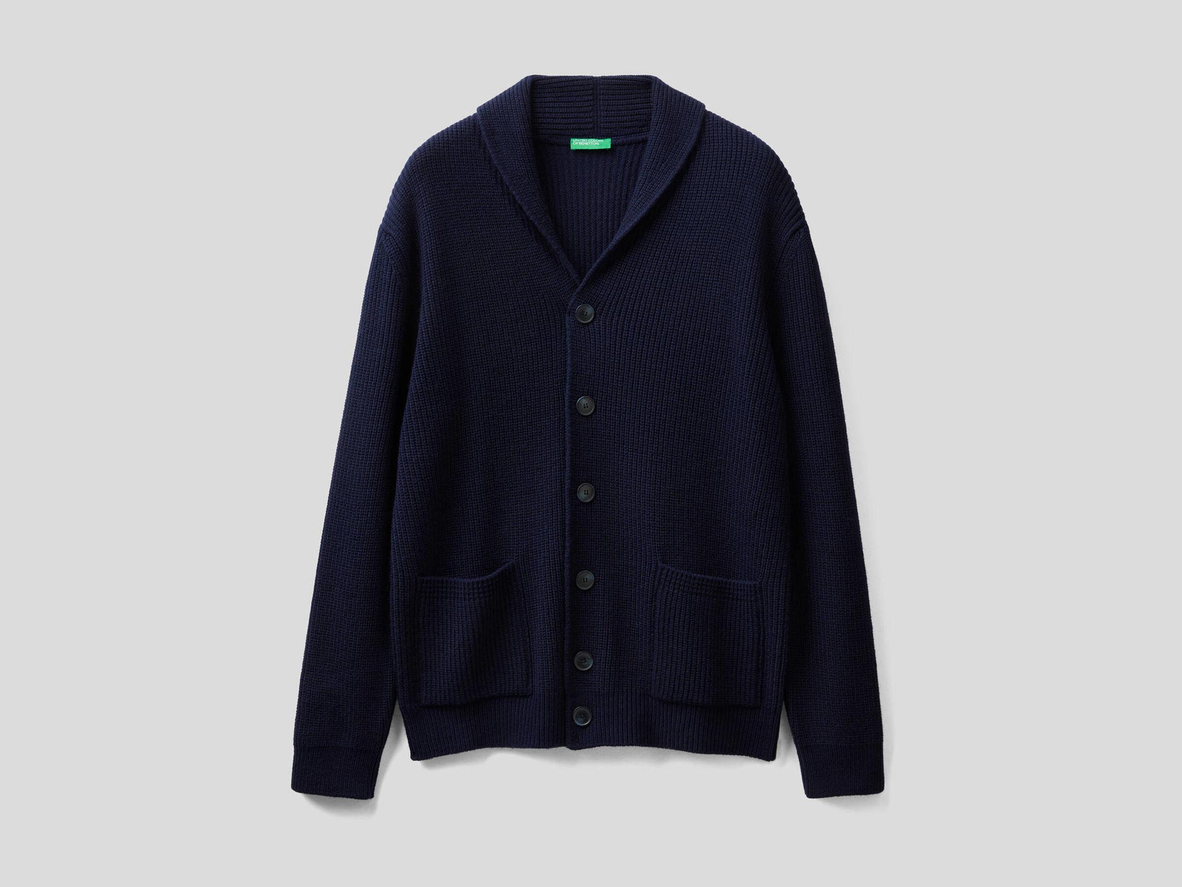 Кардиган мужской Benetton 132nu6001 XXL Синий - фото 4 Кардиган мужской Benetton 132nu6001 XXL Синий - фото 4