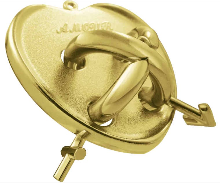 Головоломка для дорослих HUZZLE Hanayama Amour Gold 5 рівень (515182) - фото 3 Головоломка для дорослих HUZZLE Hanayama Amour Gold 5 рівень (515182) - фото 3