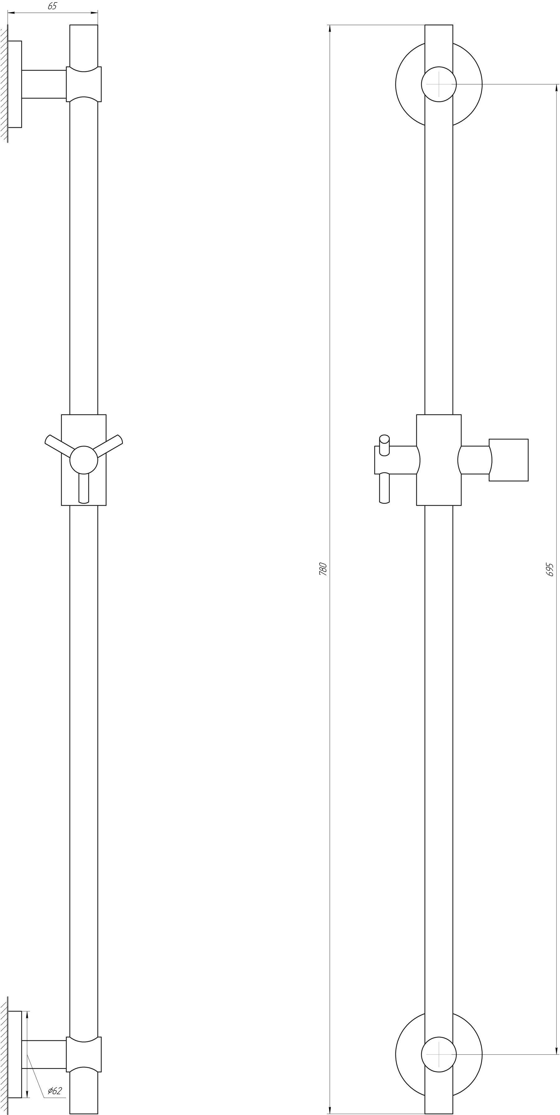 Душова стійка Globus Lux BT-1106C в блістері - фото 3