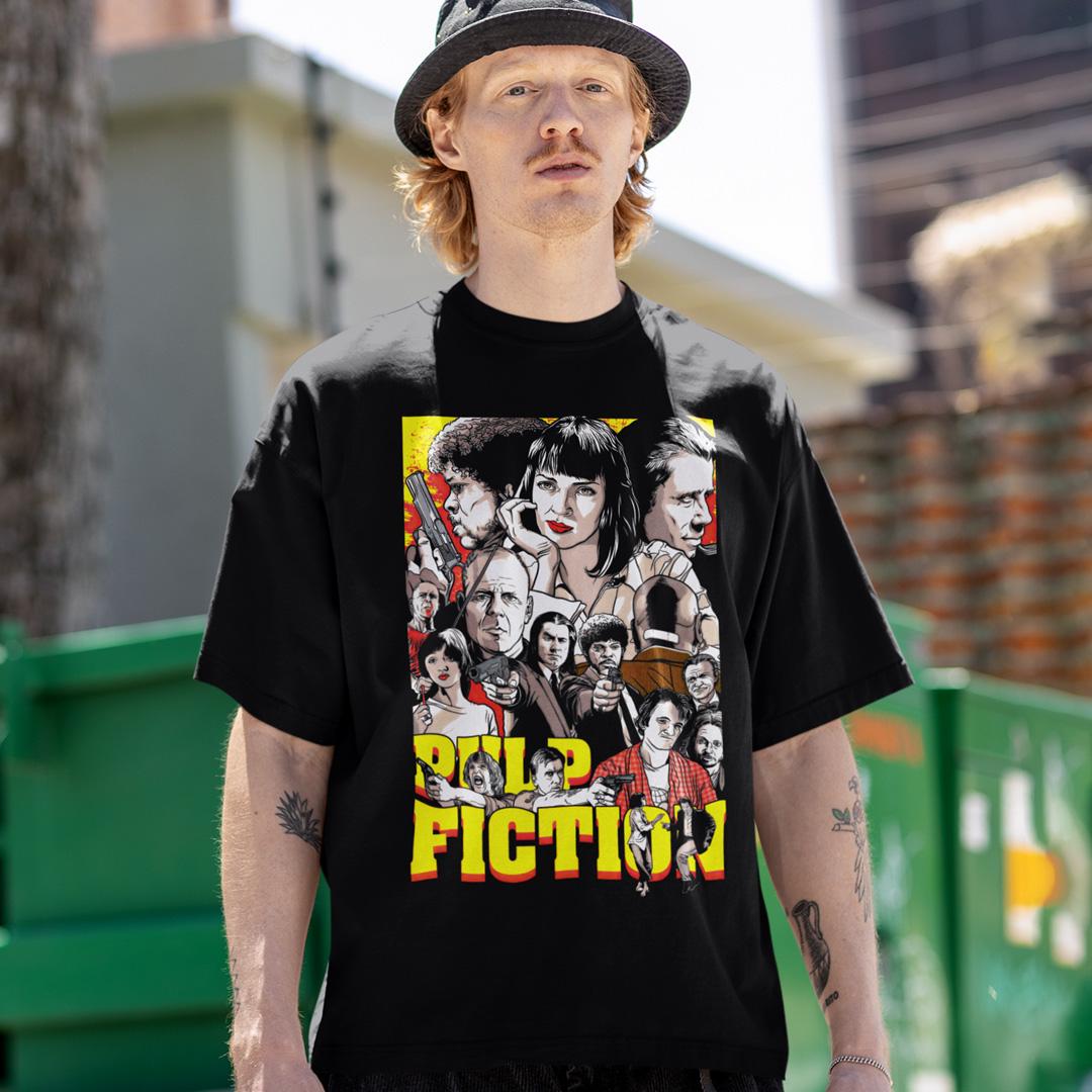 Футболка унисекс Pulp Fiction Poster by Joshua Budich 3XL Черный (0000014223)