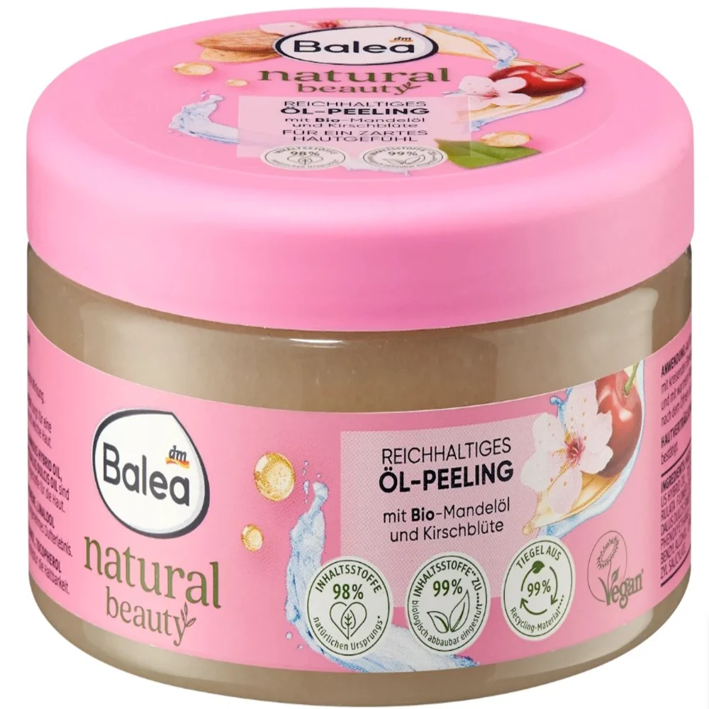 Скраб для тела Balea Natural Beauty Ol-Peeling с миндальным маслом и цветом вишни 300 г