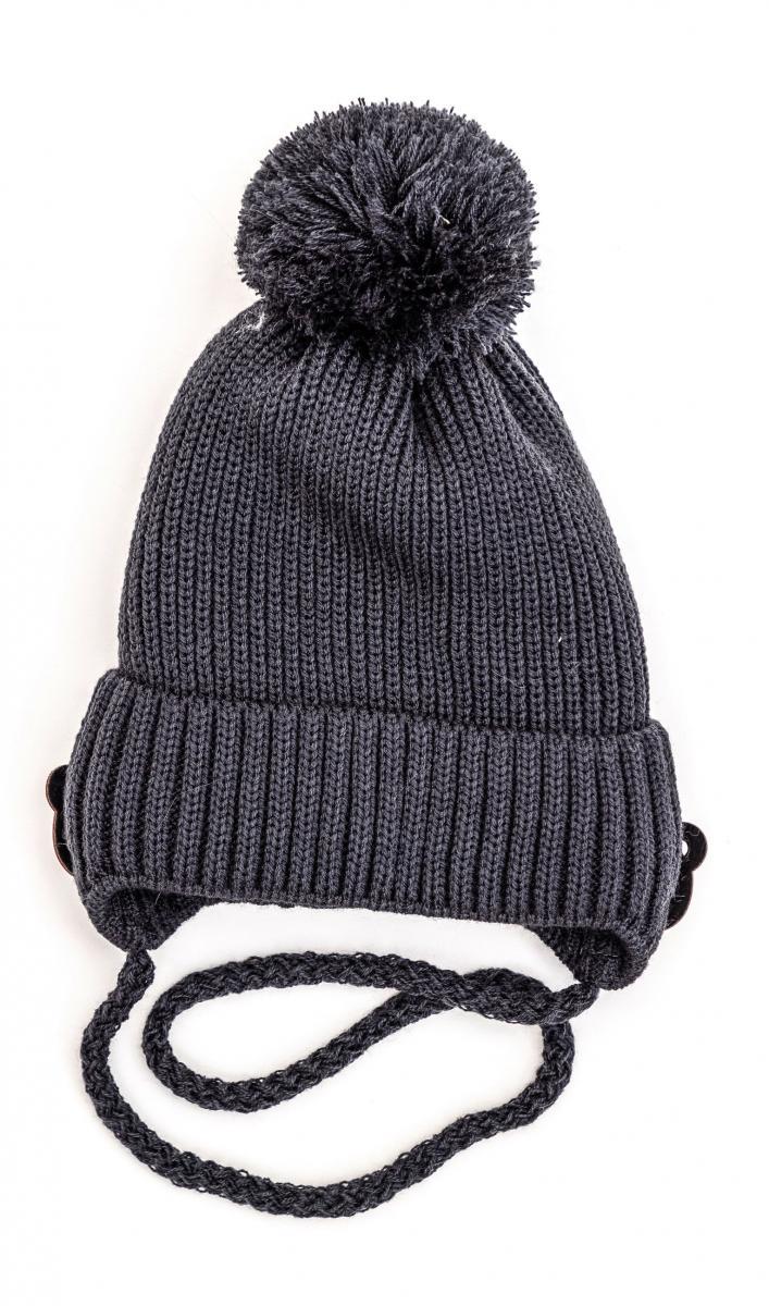 Шапка детская зимняя Alex Медвежонок 40-44 см Графитовый