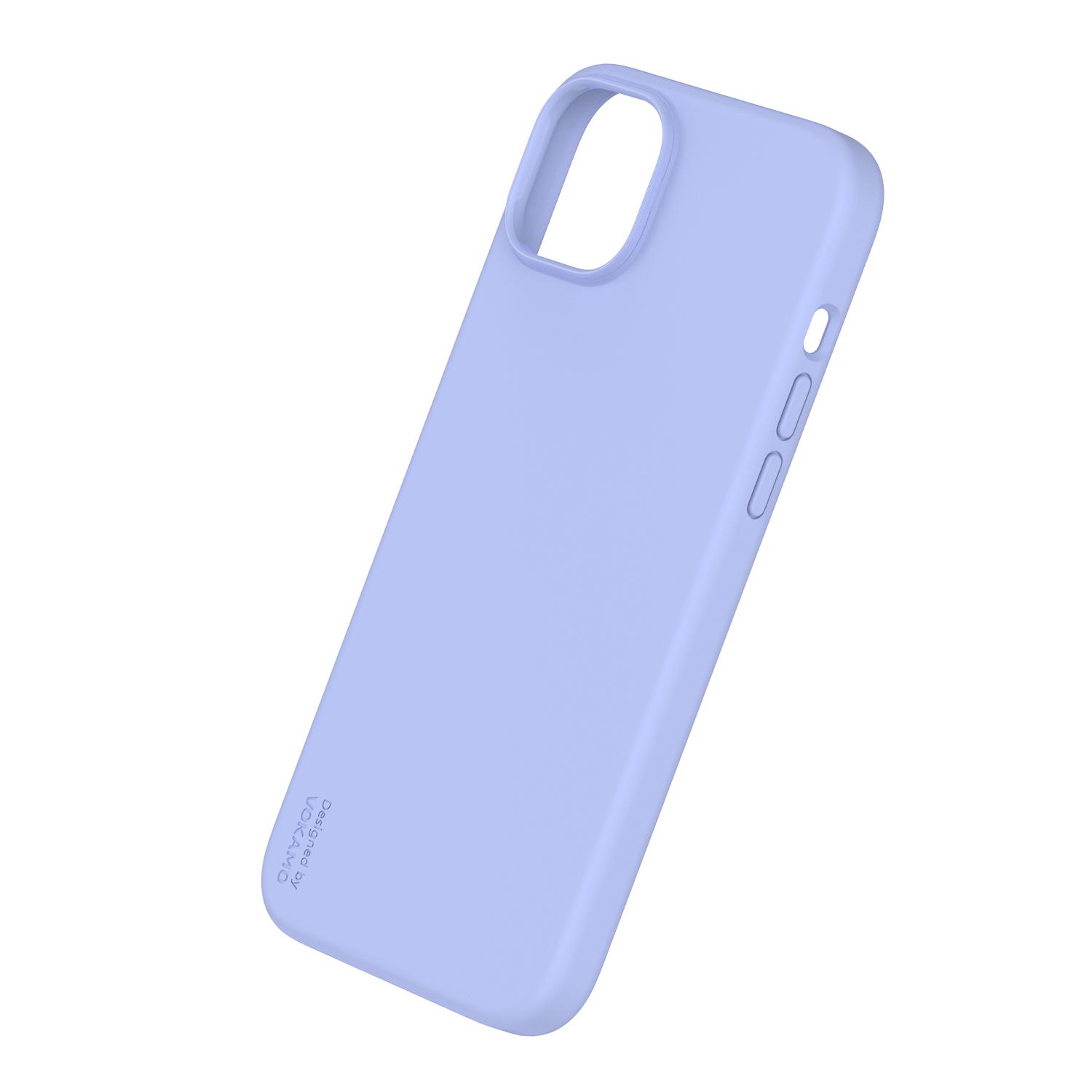 Жидкий силиконовый чехол для iPhone 15 с магнитом MagSafe VOKAMO Purple - фото 6