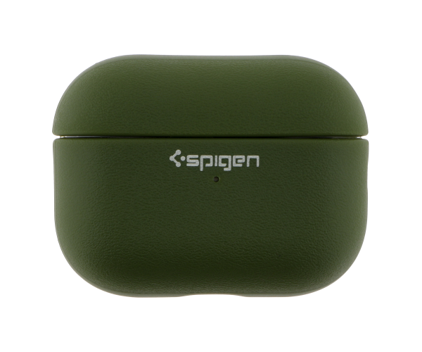 Чехол TPU Spigen Leather Armor для Airpods Pro 3 Pitch Green