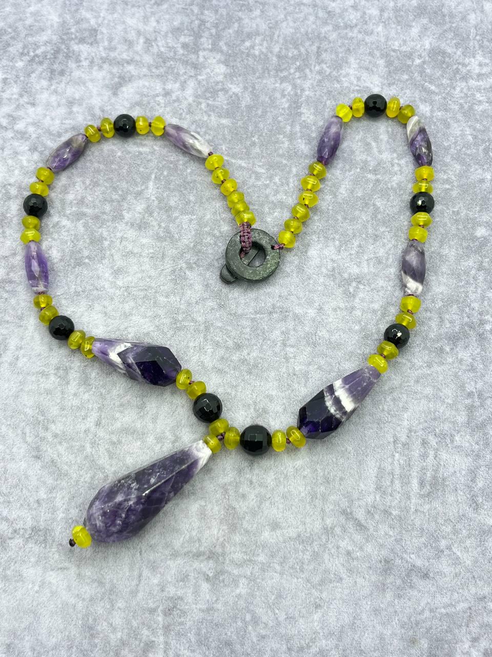 Бусы аметист 62 см Разноцветный (10207)