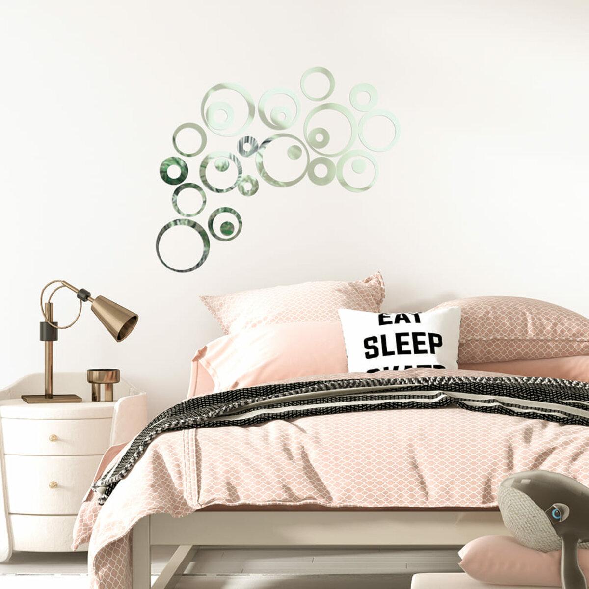 Декор зеркальный акриловый самоклеящийся 24 шт. Серебристый (SW-00002523) - фото 5 Декор зеркальный акриловый самоклеящийся 24 шт. Серебристый (SW-00002523) - фото 5