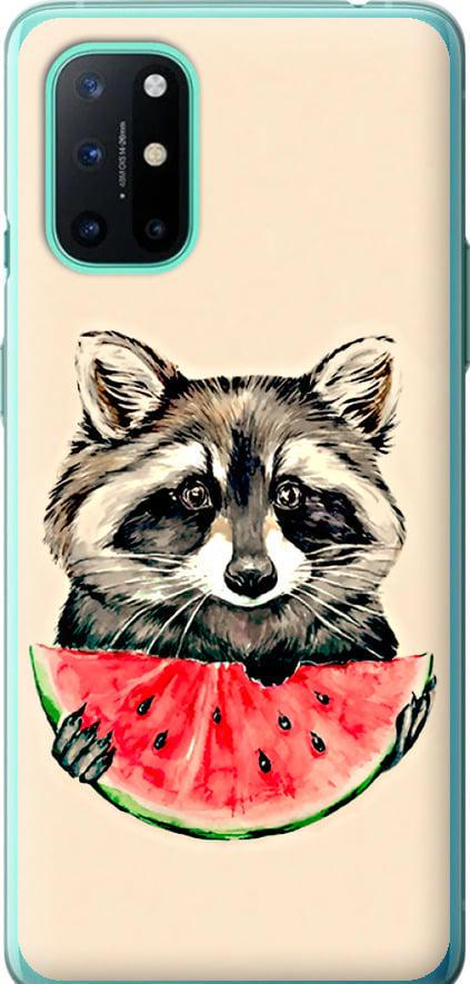 Чехол на OnePlus 8T Енотик с арбузом (4605t-2113-42517) Чехол на OnePlus 8T Енотик с арбузом (4605t-2113-42517)
