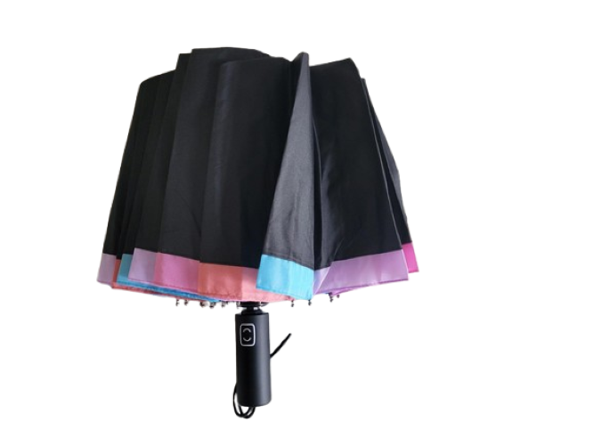 Зонтик женский автомат Frei Regen fcre 5506 на 12 двойных спиц Черный (30222741) - фото 4