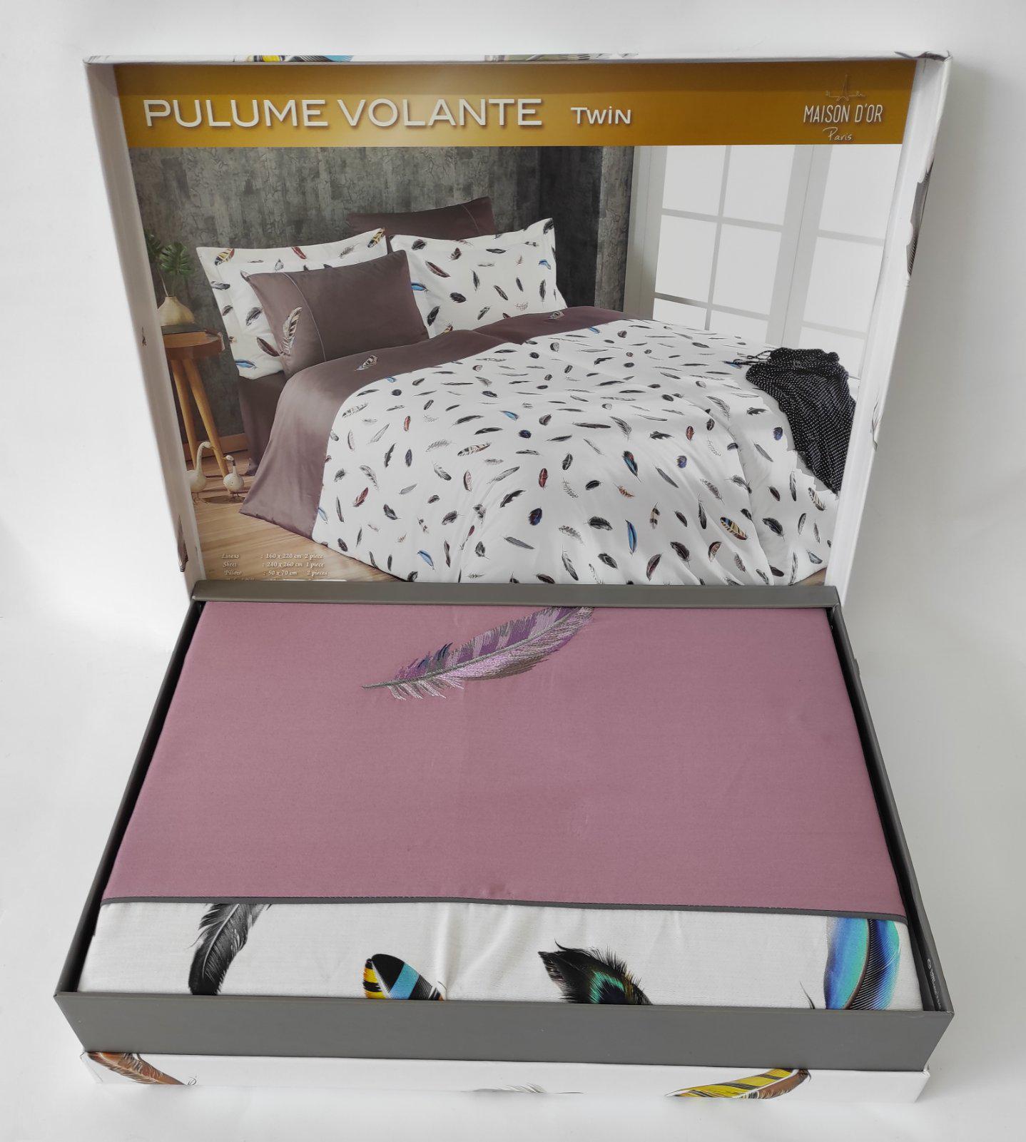 Комплект постельного белья Maison D'or семейный Pulume Volante Dark Lilac (CN7041)