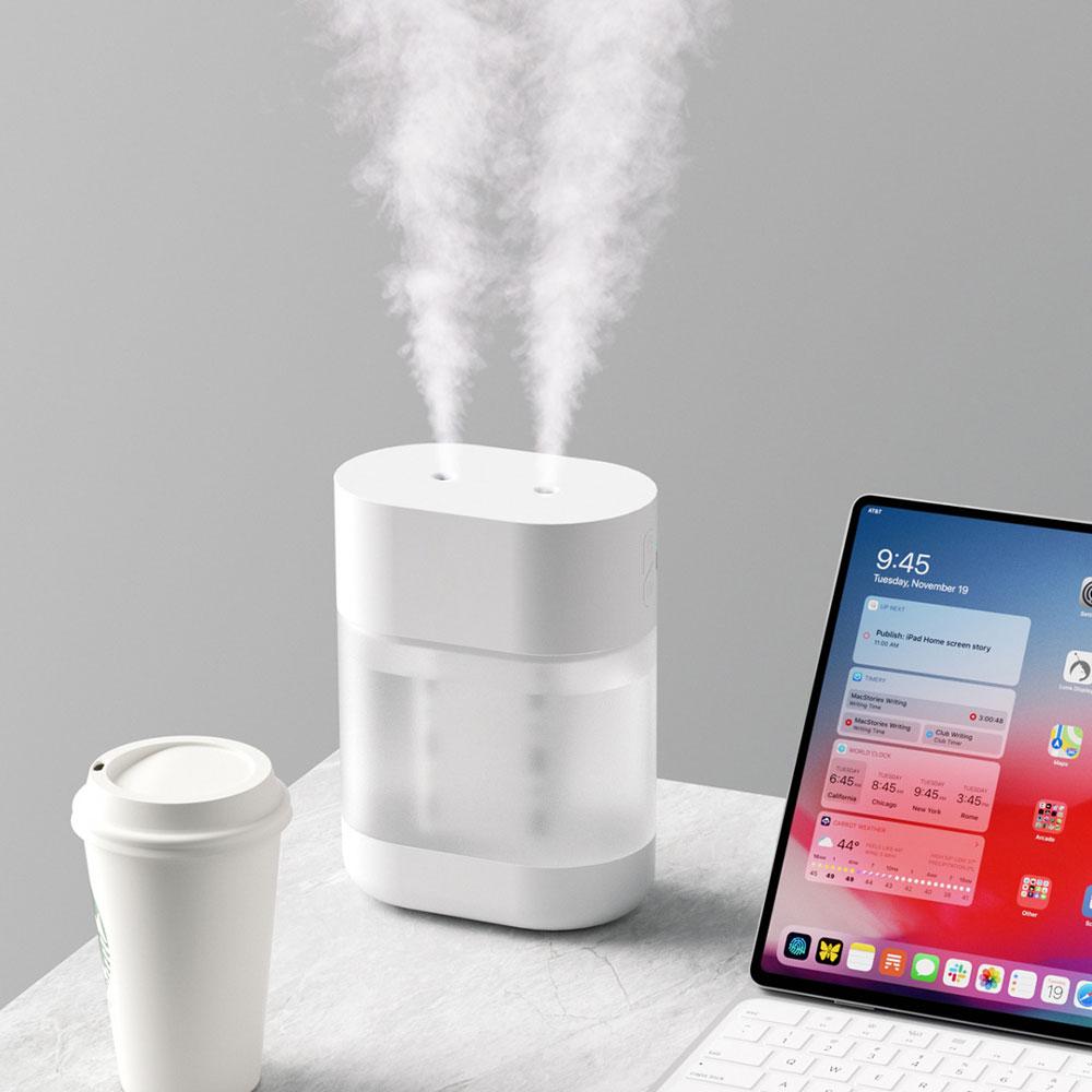 Зволожувач повітря акумуляторний MeowPower Dual Mist Humidifier 4000mAh 1L (X1) - фото 3