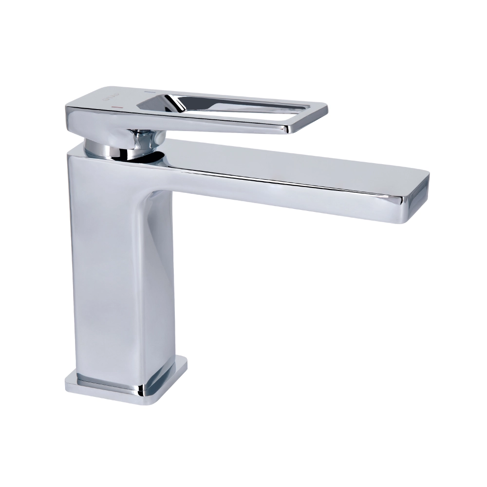 Змішувач для раковини низький Qtap Gemini Loop Chrome (k35)