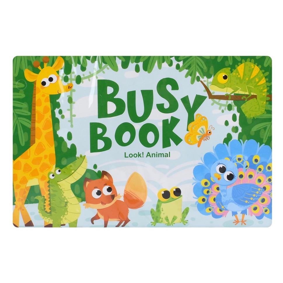 Книга-игрушка мягкая развивающая Bambi Busybook Зеленый (BK-203-D-801)