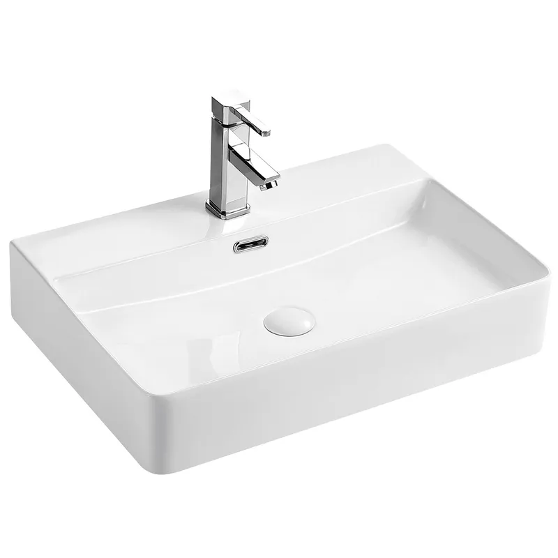 Умивальник накладний керамічний MIXXUS Premium Quadro-0202 з переливом 600x420x120 мм (MP6479)