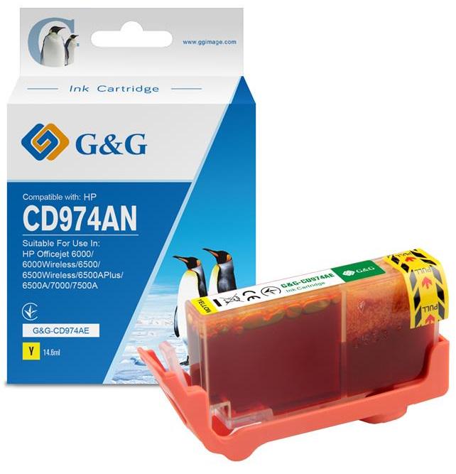Картридж G&G для принтера HP No.920XL Officejet Yellow (G&G-CD974AE)