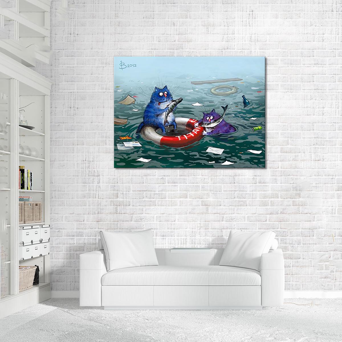 Модульная картина Спасение 1 модуль 50x75 см