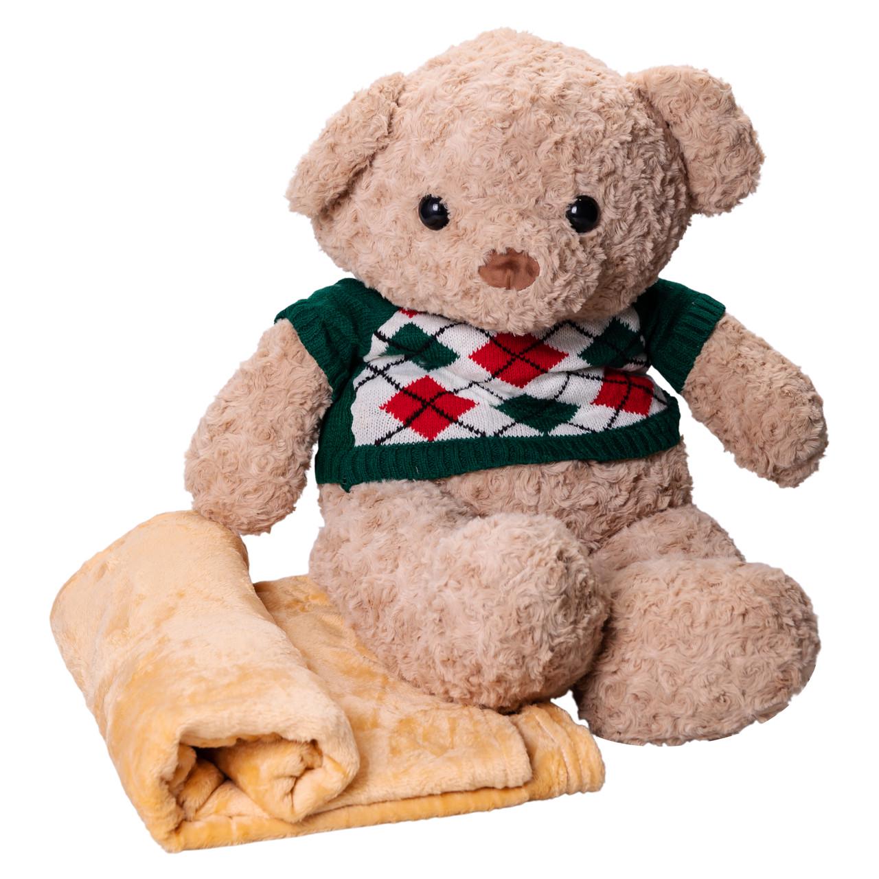 М'яка іграшка-подушка з пледом усередині Colorful Home Ведмідь 3в1 110x150 см Бежевий (7146GR) - фото 2 М'яка іграшка-подушка з пледом усередині Colorful Home Ведмідь 3в1 110x150 см Бежевий (7146GR) - фото 2