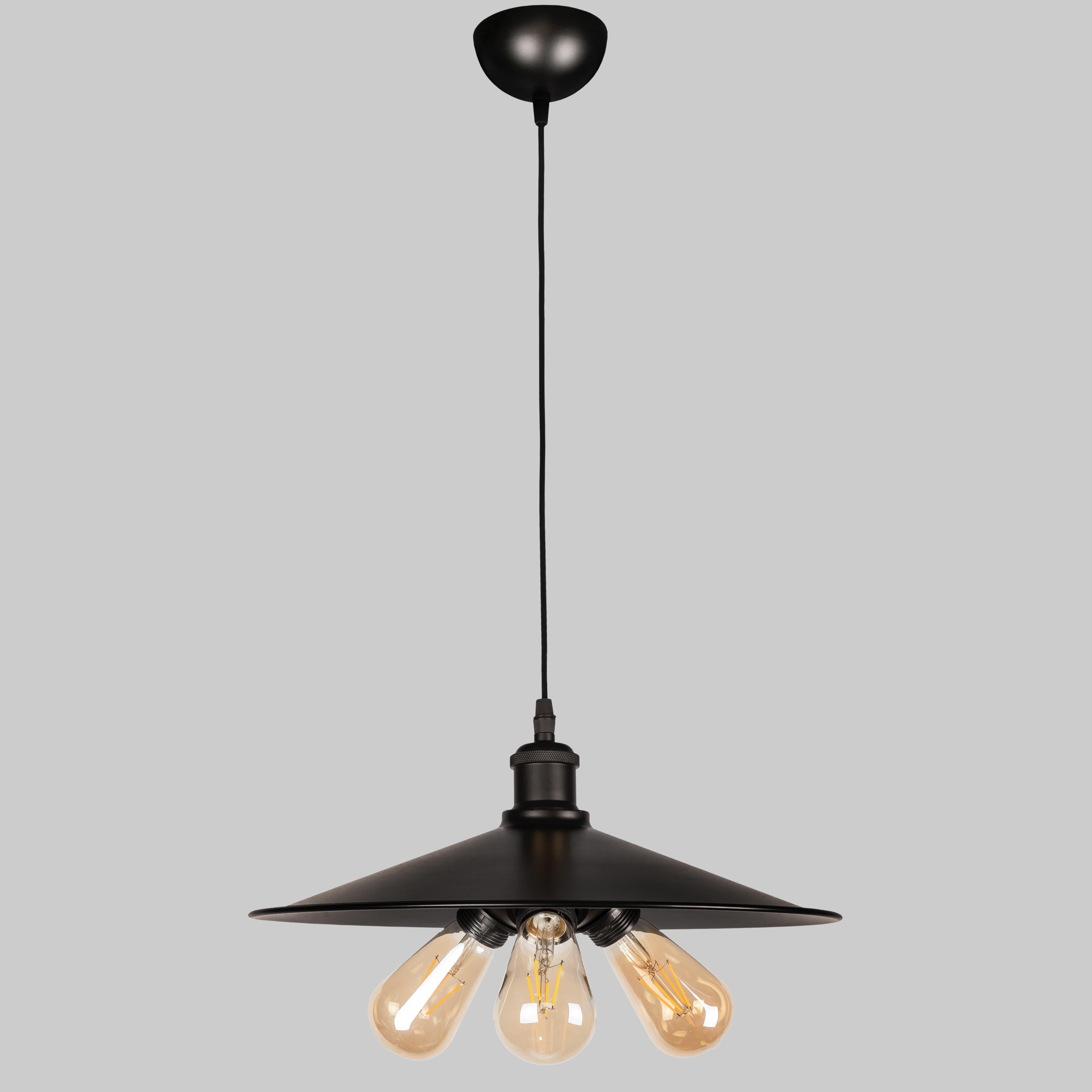 Подвес c черным патроном 40 см Черный (52-PB9F(400)-3 BK/BK)