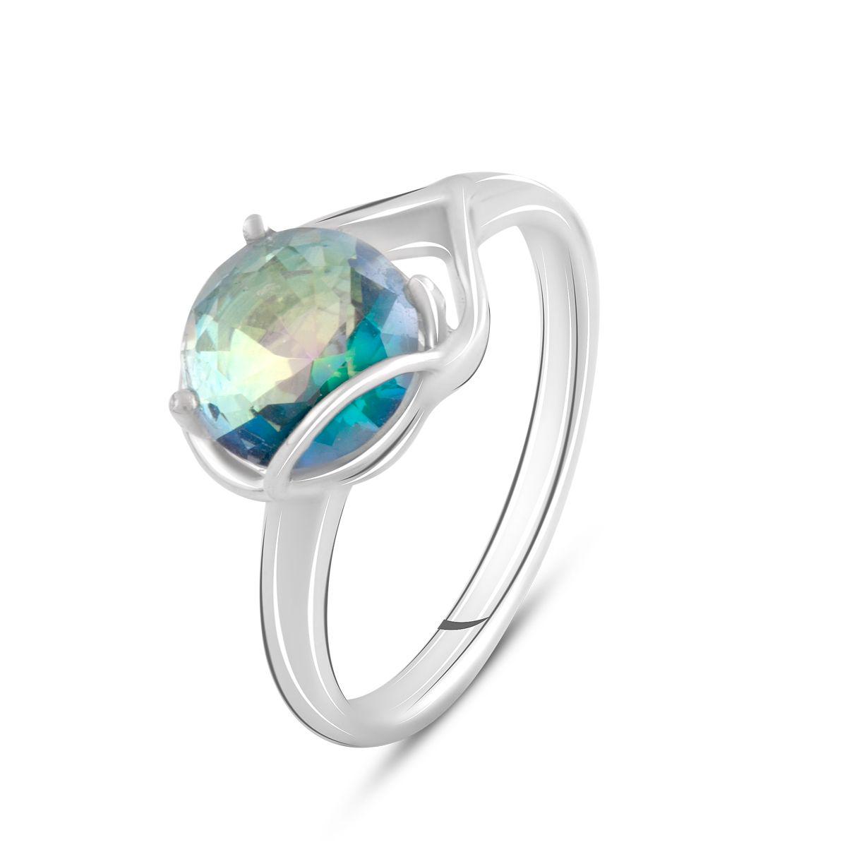 Кольцо серебряное с мистик топазом 1,425 ct 3,04 г р. 18,5 (2089773)