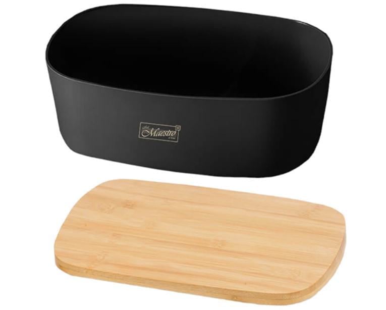 Хлібниця з металу прямокутна Maestro MR-1770 35x21x21 см Чорний (2104618635) - фото 5 Хлібниця з металу прямокутна Maestro MR-1770 35x21x21 см Чорний (2104618635) - фото 5