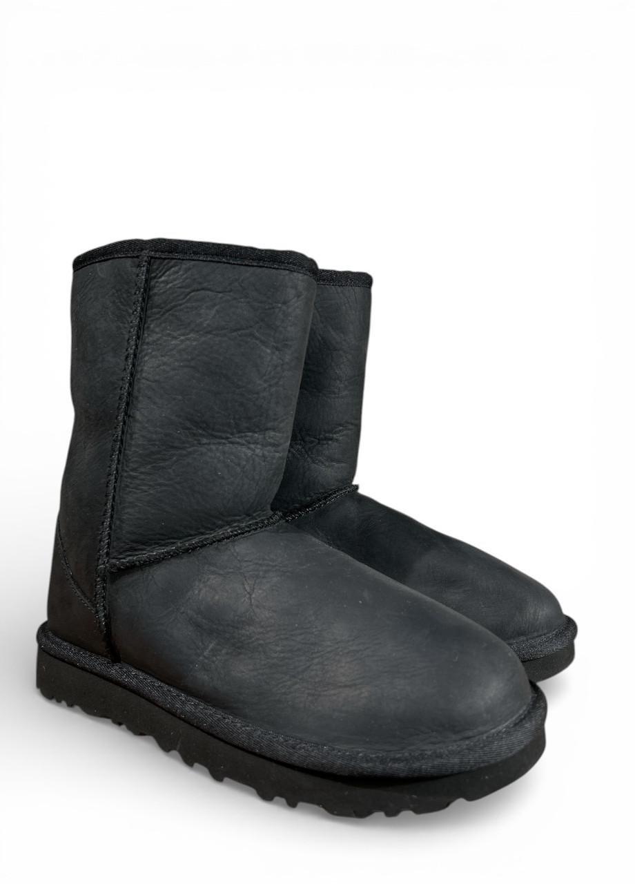 Угги UGG Classic Short Leather s/n1112383K р. 37 US 6 23 см Черный (2880786235)