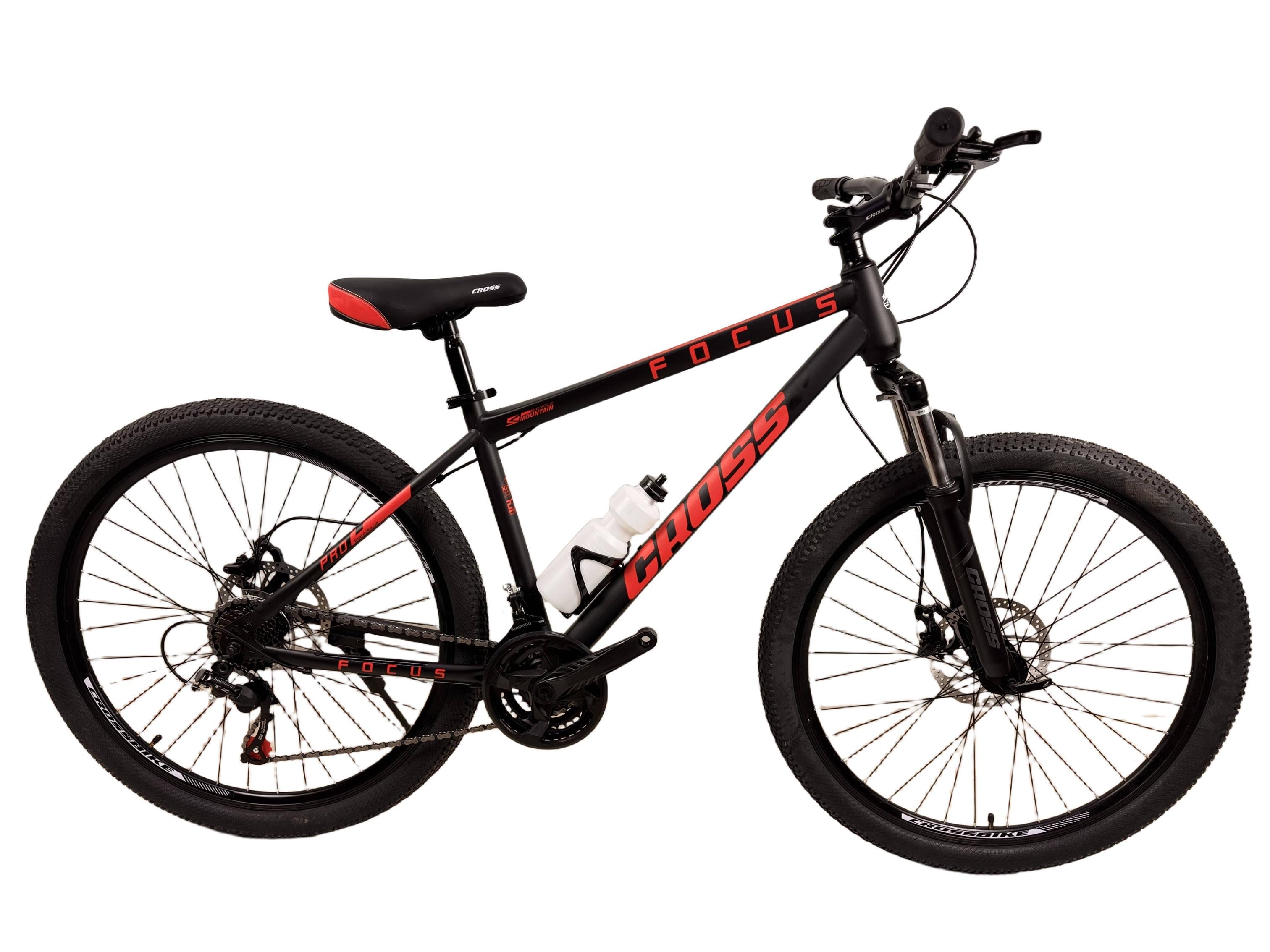 Велосипед Cross Focus 27,5" 17" Чорно-червоний