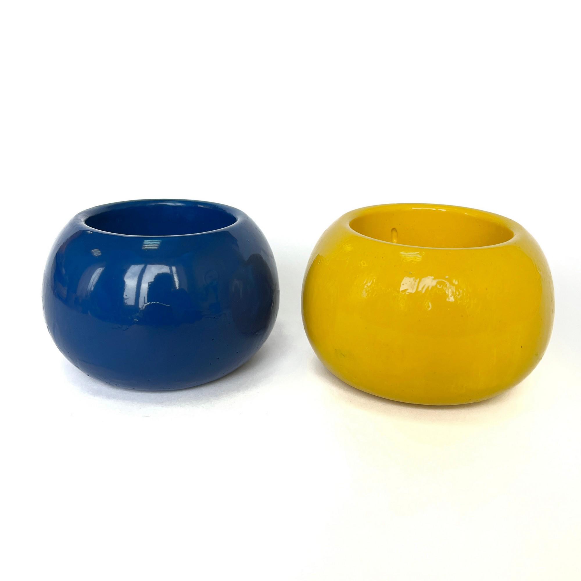 Набор кашпо горшок для декора и суккулентов Синий/Желтый глянцевый (GPAN1003_31) Набор кашпо горшок для декора и суккулентов Синий/Желтый глянцевый (GPAN1003_31)