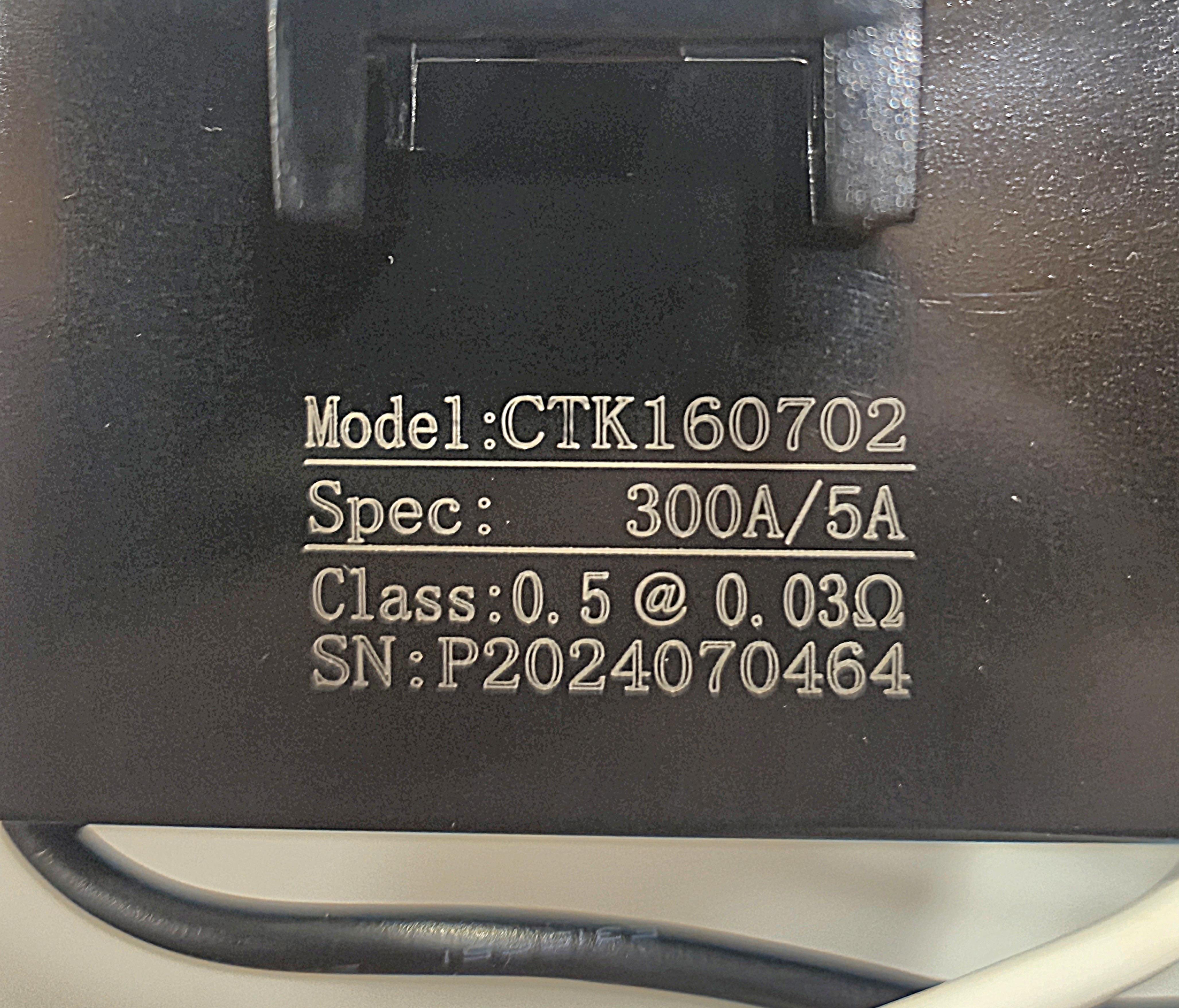 Трансформатор струму Deye CTK160702 300/5 роз'ємний (10016)