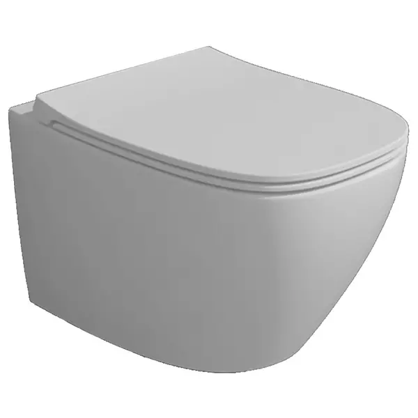 Унитаз подвесной Simas Juniper JU18/F85/JU004 безобедочный с сиденьем Soft Close турбозмил Vertigo Белый матовый (35476221)