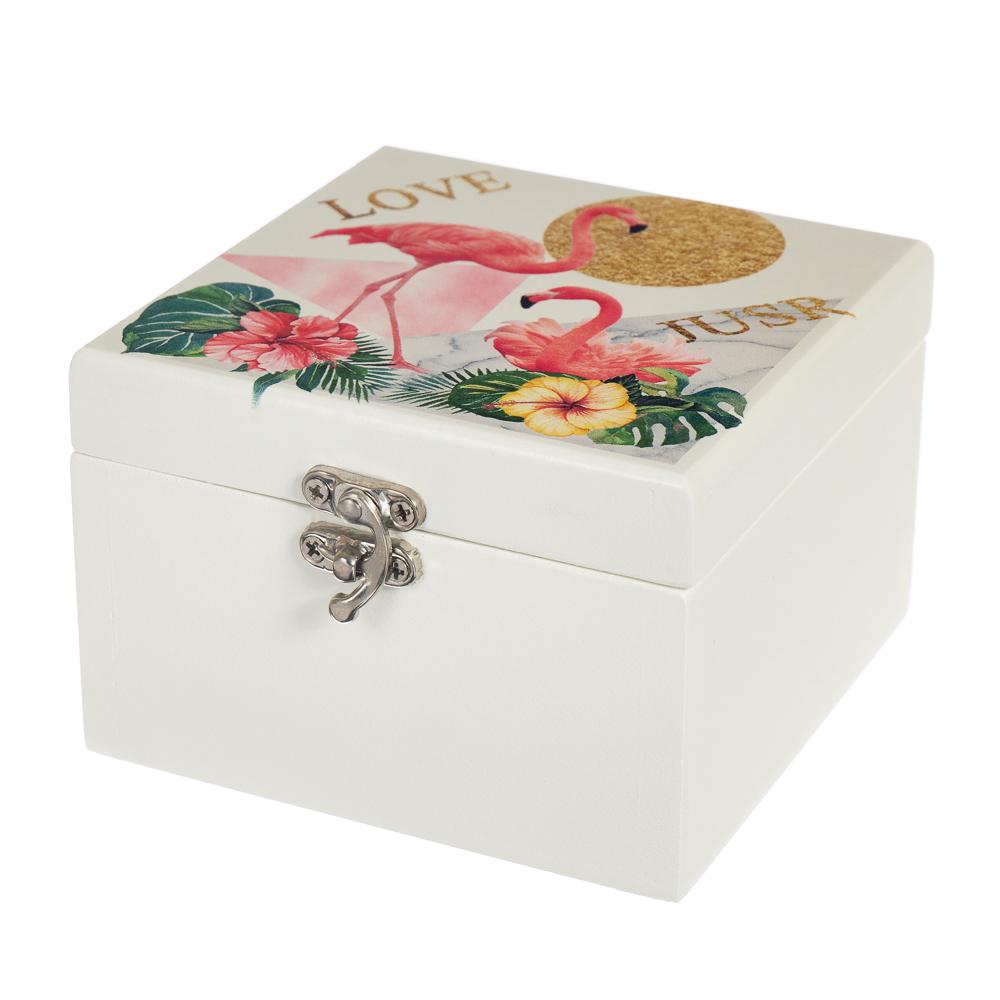 Шкатулка Elisey Цветочная пара фламинго (0501-012)