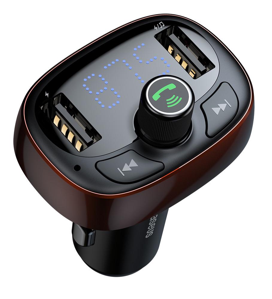 FM-трансмітер Baseus T-typed Wireless MP3 Charger Dark Coffee (CCALL-TM12) - фото 6