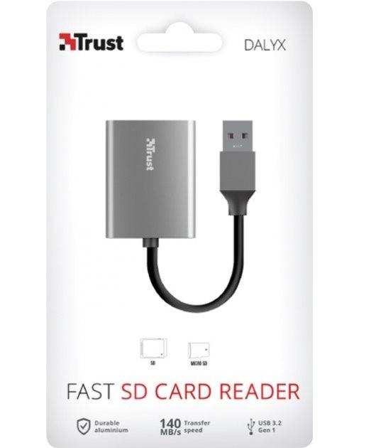 Кардрідер Trust Dalyx Fast USB 3.2 Card reader 24135 Сірий (578202) - фото 2