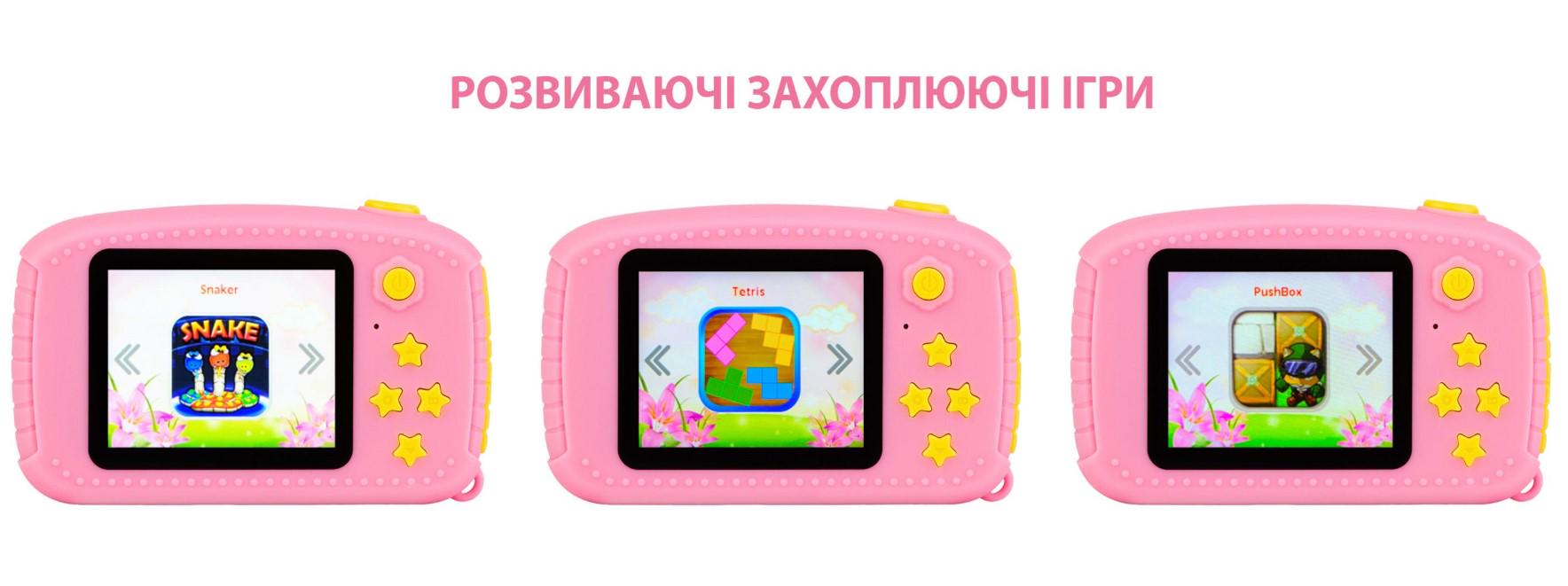 Фотокамера цифровая Smart Kids Camera Розовый (22430204) - фото 3