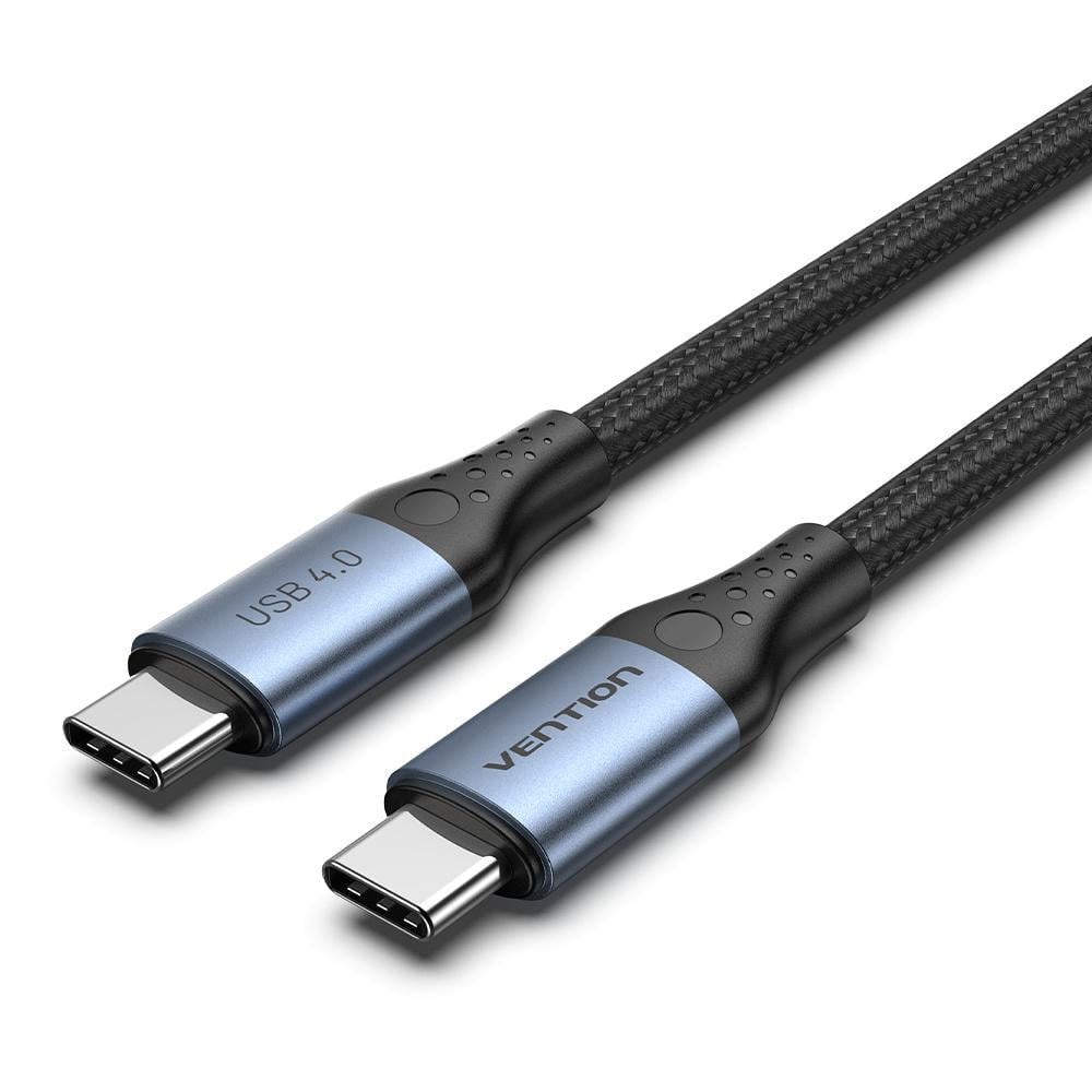 Кабель USB-C на USB-C Vention USB 4.0/240 Вт 1 м Сірий (TAVHF)