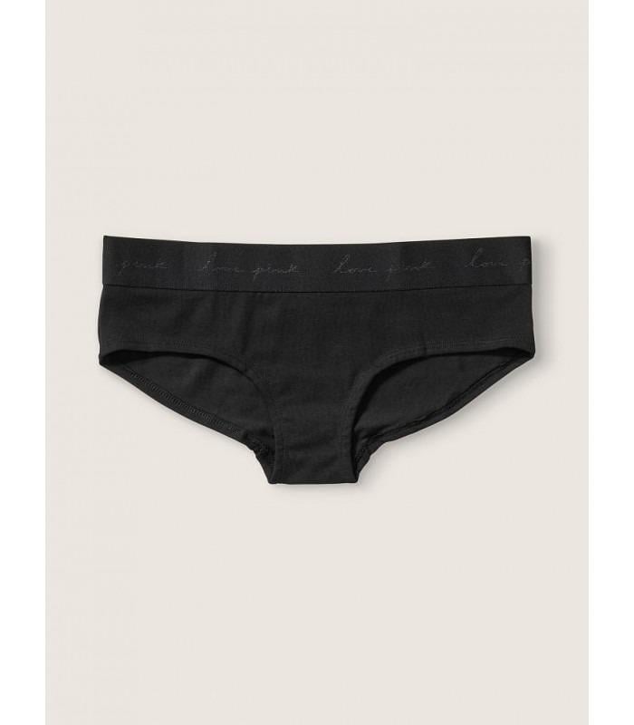 Трусики хлопковые Victoria's Secret PINK Black Hiphugger Panty S Черный (26213470)