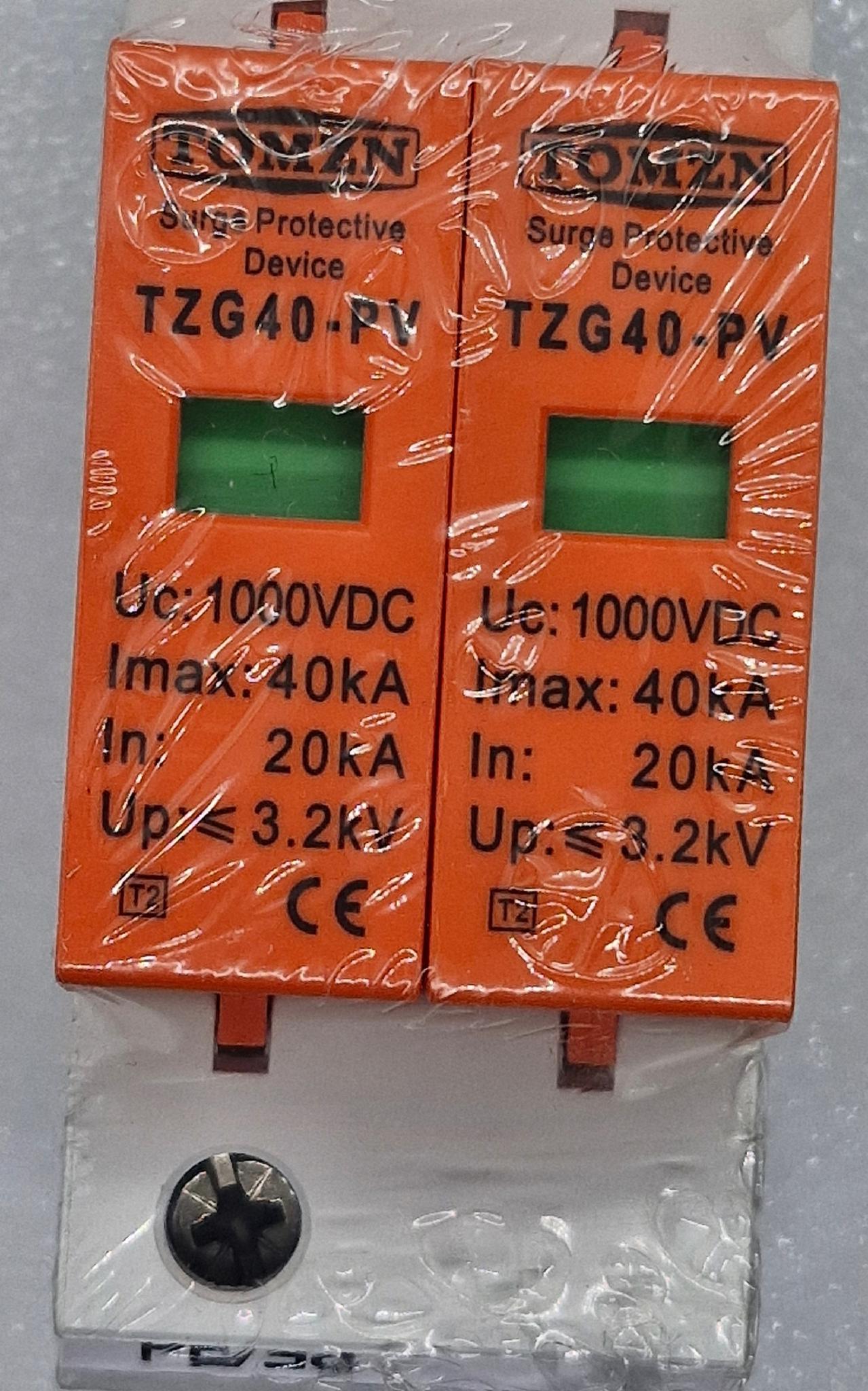 Пристрій захисту від імпульсних перенапруг 1000V DC УЗІП TOMZN TZG40-PV 2p блискавкозахист сонячних панелей SPD DIN DC УЗІП конектор МС4 (95701495) - фото 7 Пристрій захисту від імпульсних перенапруг 1000V DC УЗІП TOMZN TZG40-PV 2p блискавкозахист сонячних панелей SPD DIN DC УЗІП конектор МС4 (95701495) - фото 7