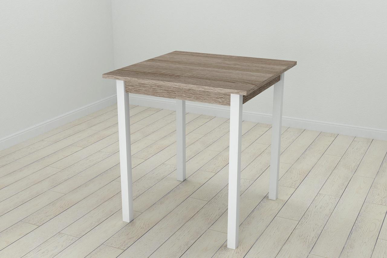 Стол кухонный Ferrum-decor Диего ДСП 16 мм 75x70x70 см Белый/Сонома Трюфель (DIE0033)