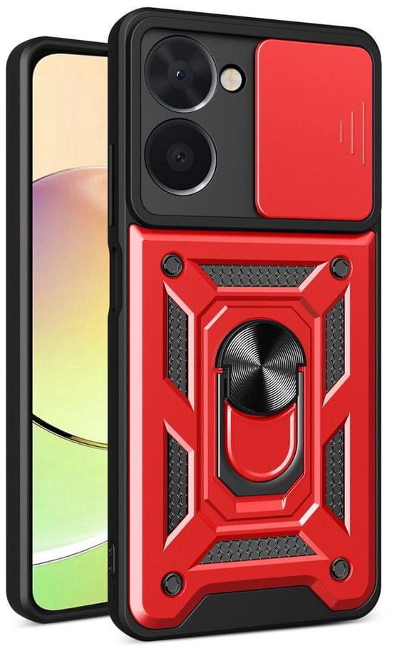 Чехол с защитой камеры 3DGuard Realme C33 Red (32467-2D)