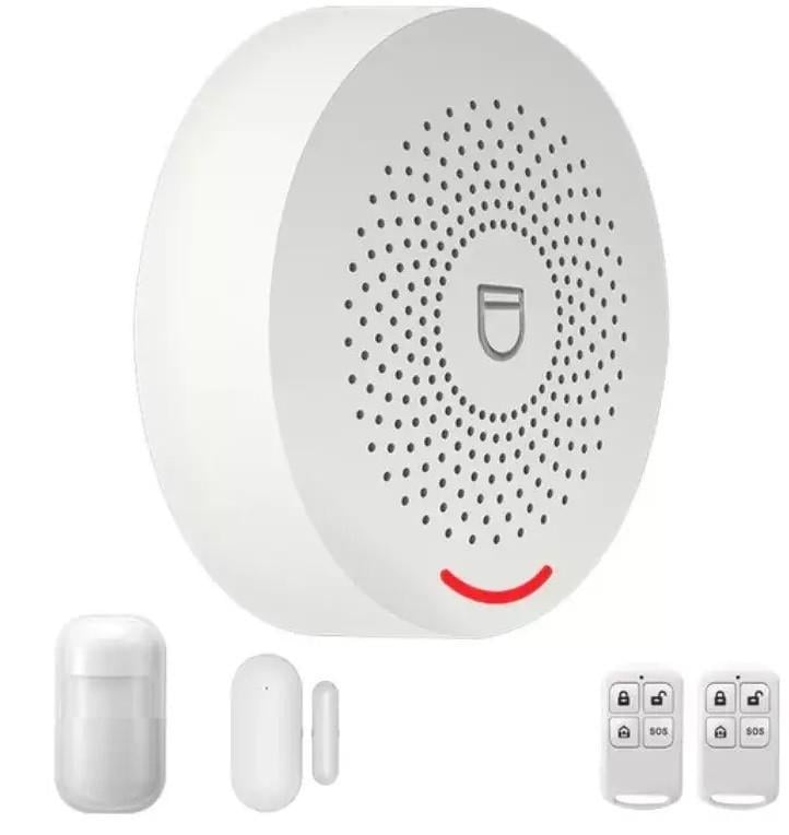 Сигнализация для дома RIAS Tuya APP WiFi беспроводная White (3_05384)