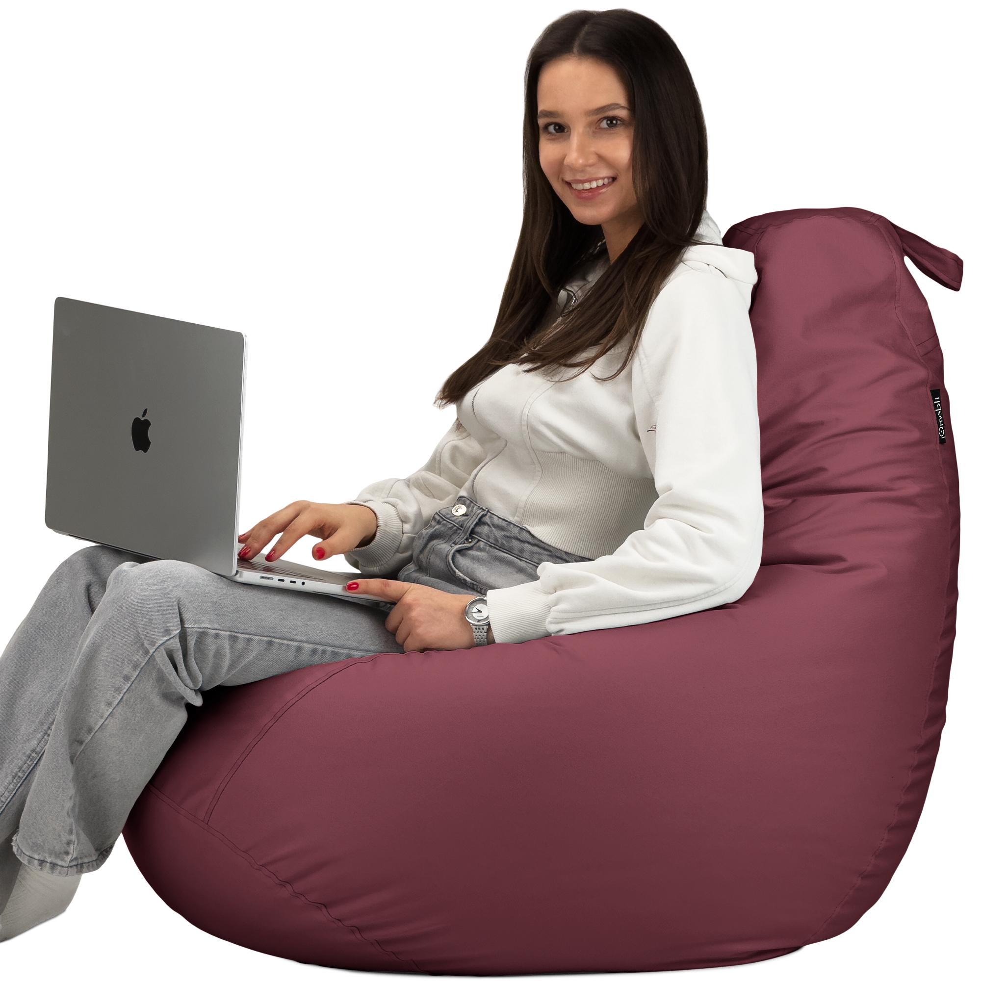 Кресло-мешок Студия Комфорта Груша оксфорд флекс 120х85 см Бордовый (9012215) - фото 4 Кресло-мешок Студия Комфорта Груша оксфорд флекс 120х85 см Бордовый (9012215) - фото 4