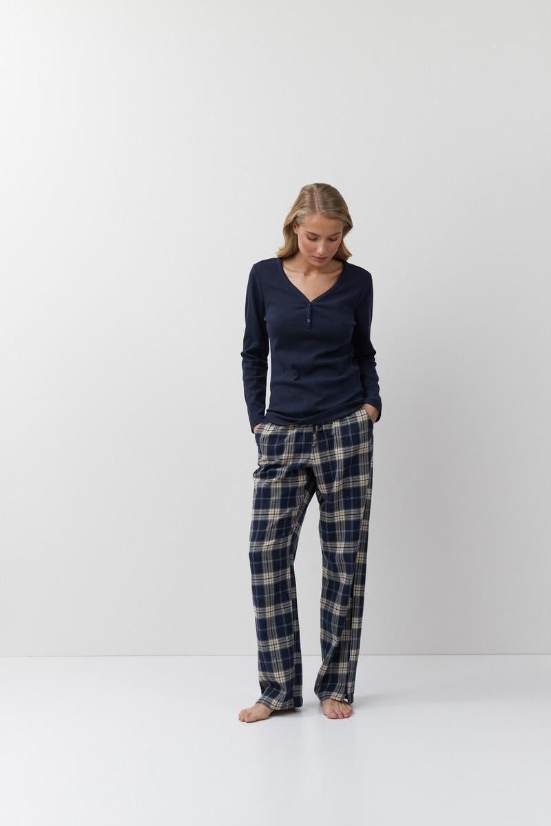 Пижама женская футболка и штаны Aruelle М Темно-синий (Lucie-long)